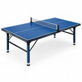 Tischtennistisch klappbar mit Netz Stahl MDF Blau 274x152x76 cm