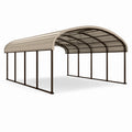 Carport mit Metallstruktur und Polycarbonatdach Braun