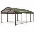 Carport Aluminium mit Polycarbonatdach 600x300 cm Grün