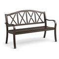 Gartenbank aus Aluminium Braun 127cm