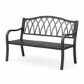 Stahl Gartenbank 125x60x85 cm Schwarz