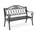 Gartenbank Metall Schwarz 126 cm