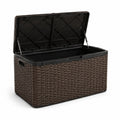 Aufbewahrungsbox aus Polyrattan 120x55x60 cm Braun